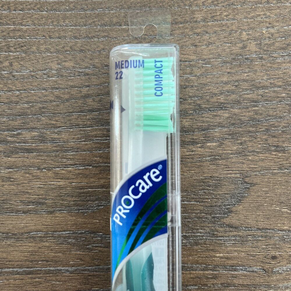 Mentadent 22 Toothbrush Medium Compact Head Flared Side Bristles Pro Care GREEN